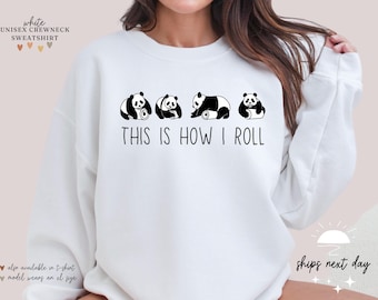 This is How I Roll Panda Sweatshirt - Kawaii Animal Hoodie