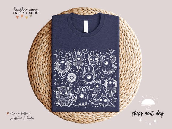 Celestial Cryptid T-Shirt: Cryptozoology Goth Shirt