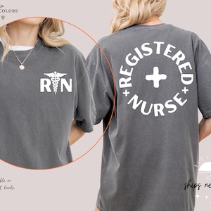 Comfort Colors® Registered Nurse Shirt | RN Tshirt | Personalized Nurse Tee | RN Shirt | Nurse Week Shirt | Registered Nurse T-shirt