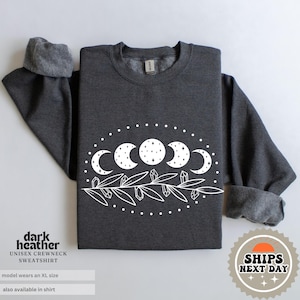 Moon Phase Sweatshirt | Celestial Sweatshirt | Astrology Sweatshirt | Astrology Gifts | Moon Phase Hoodie | Moon Crewneck | Moon Phases Gift