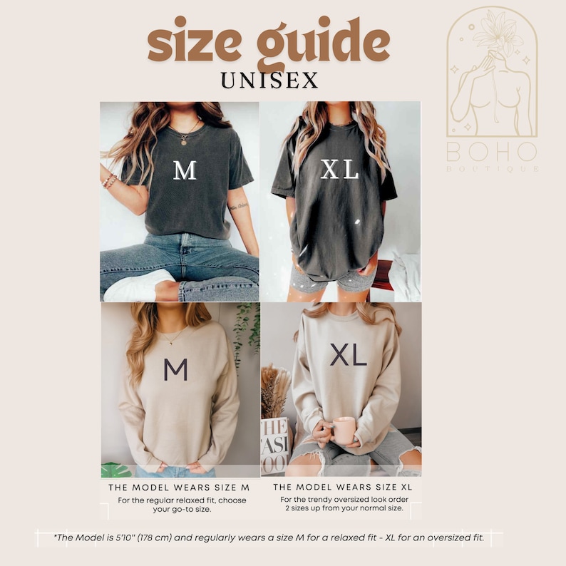 the size guide for a women's sweatshirt