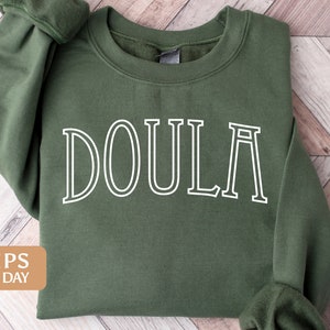 Doula Sweatshirt: Eco-Friendly Cotton-Blend Medical Crewneck