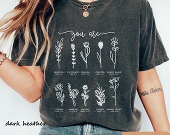 Wildflower Bible Verse Shirt: Inspirational Christian Tee
