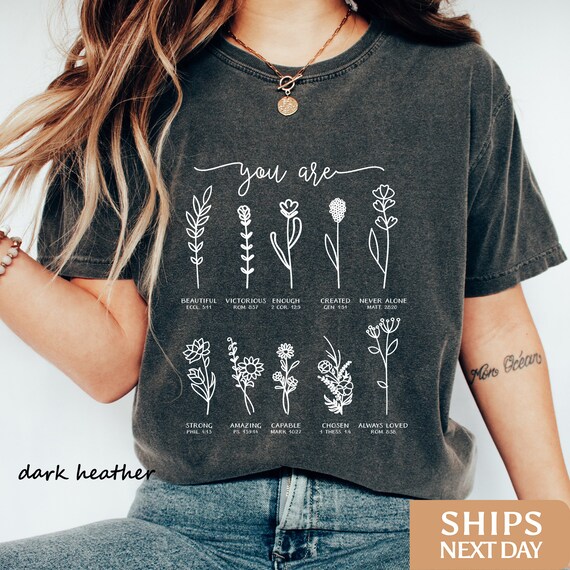 Wildflower Bible Verse Shirt: Inspirational Christian Tee