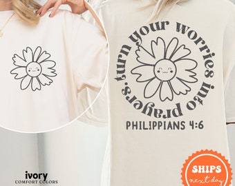 Philippians 4:6 Comfort Colors Shirt - Christian Bible Verse Tee