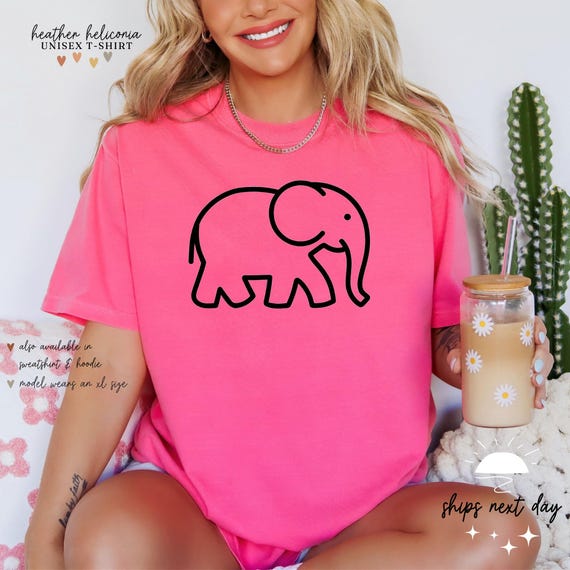 Minimalist Elephant T-Shirt: Animal Lover Gift