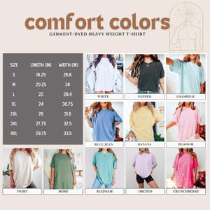 a women's t - shirt with different colors and sizes