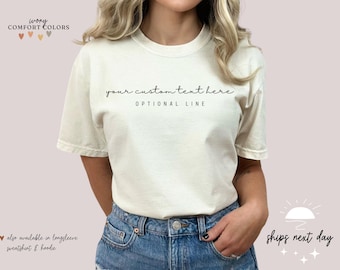 Comfort Colors Custom Text Shirt: Personalized Tee