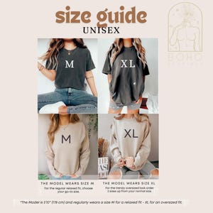 the size guide for a women's sweatshirt
