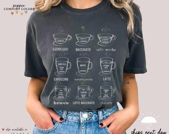 Barista Shirt | Barista Crewneck TShirt | Mocha Shirt | Latte Shirt | Espresso Shirt | Coffee Addict Tshirt | Coffee Lover Gifts - -2666p