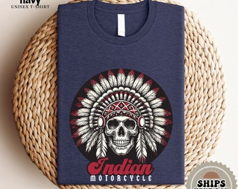 Camiseta de motocicleta india / Camiseta india / Camiseta de motocicleta / Camiseta india americana / Motocicletas indias / Camiseta india / Camiseta de motocicleta
