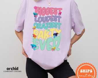 Camiseta de la fiesta más ruidosa y loca de la historia / Camiseta de fiesta de cumpleaños / Camisetas de cumpleaños familiares a juego / Camiseta de cumpleaños infantil / Traje de cumpleaños
