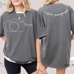 Custom Photography Shirt | Comfort Colors® Shirt | Photographer Shirt | Gifts for Photographer | Photography T-shirt | Camera Shirt