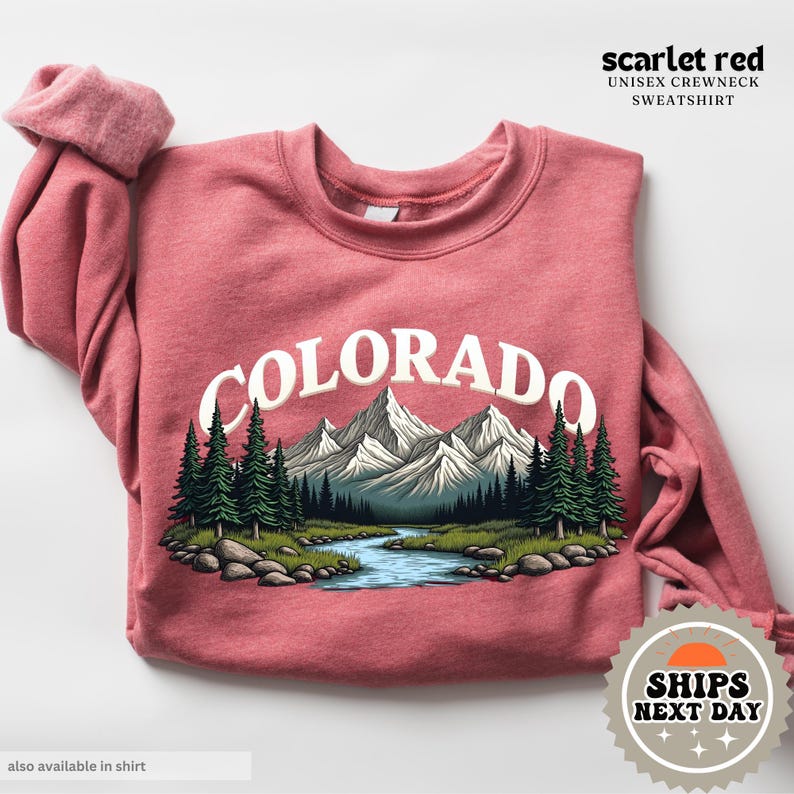 a pink shirt with the words colorado on it