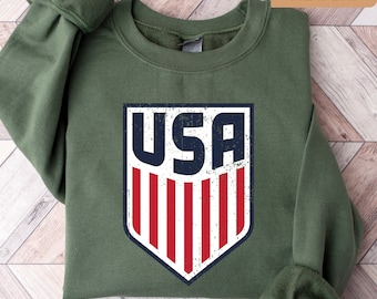 USA Sweatshirt | USA Hoodie | USA Flag Sweatshirt | 4th of July Sweatshirt | Unisex Usa Hoodie | Usa Crewneck