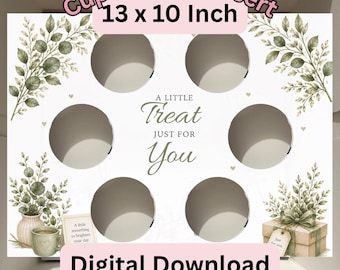 Just For You Cupcake Box Insert Template | 13x10 Cake Box Display (Digital Download)