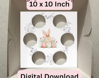 Mall för påskmuffinsinlägg | Display för bageriförpackning (digital nedladdning)