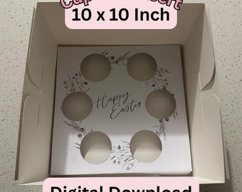 Mall för påskmuffinsinlägg | Display för bageriförpackning (digital nedladdning)