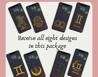 Géminis Signo del zodiaco Fondo de pantalla del teléfono / iPhone Android Smartphone Fondo de teléfono móvil / Horóscopo