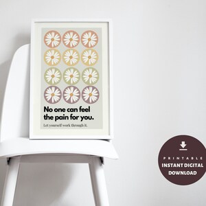 Recovery Print | Therapy Office Decor | Work Through It | Digital Download | Counselling Office
