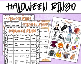 Halloweenbingo | Halloweenbingokort | Utskrivbara Halloweenbingo | Halloweenfestspel