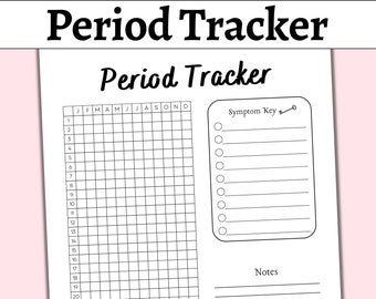 Period Tracker | Symptom Tracker | Menstrual Tracker | Period Journal | Period Calendar | Period Chart | A4 | A5 | A6 Bullet Journal Tracker