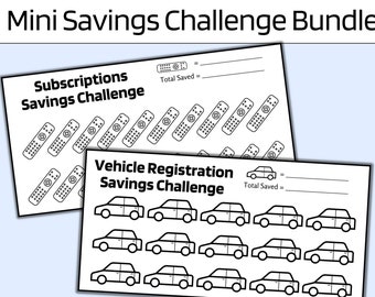 Savings Challenge Printable | Mini Savings Challenge Bundle | Savings Tracker | Savings Challenge Printable | Low Income Savings Challenge