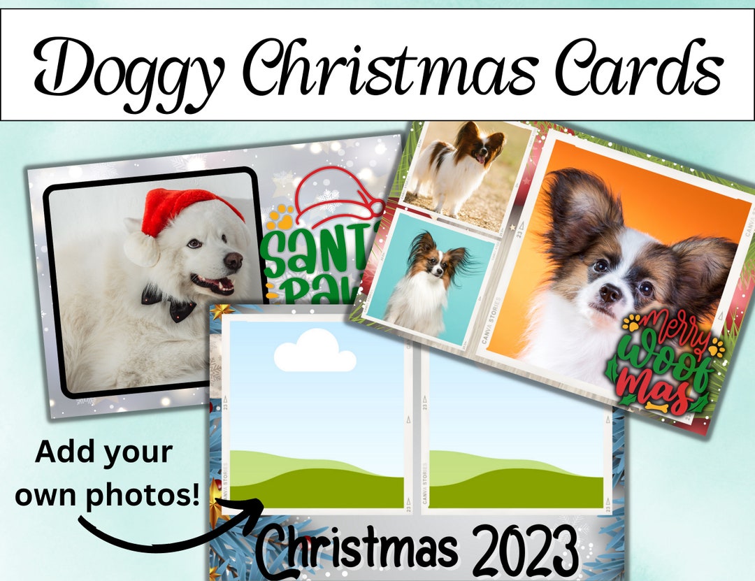Editable Dog Christmas Card | Printable Christmas Card | Dog Photo ...