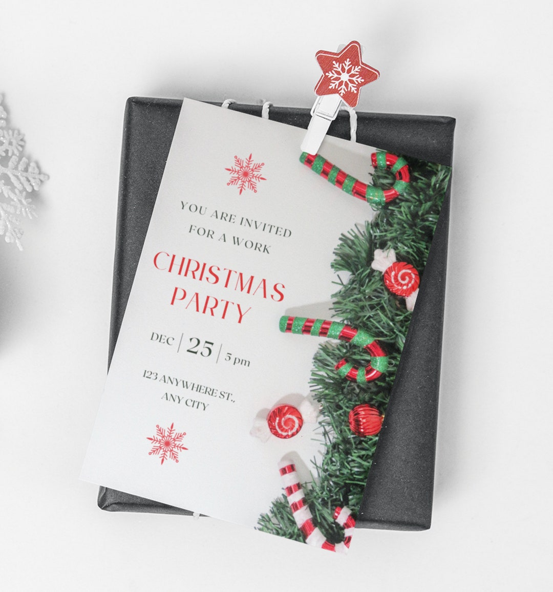 Christmas Work Party Invitation Template Happy Holiday Etsy Christmas Work Party Invitation Template Happy Holiday Etsy