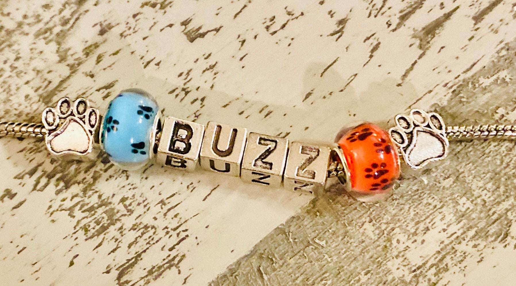 Custom PET Charm Bracelet Pet Name Pet Memorial Etsy