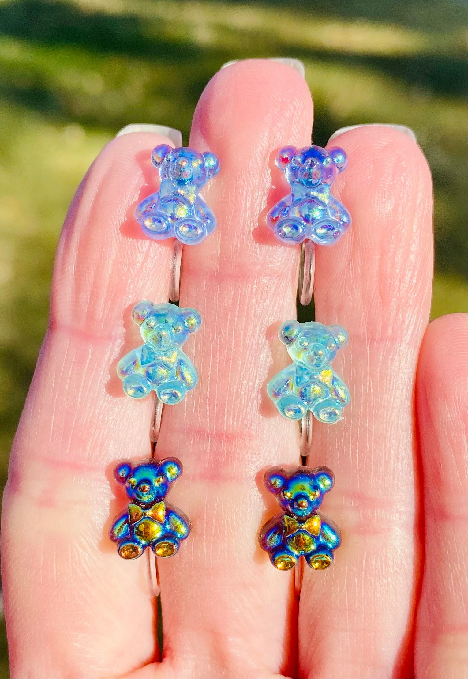 6 Paires De Boucles D'oreilles Clips Noël – En Résine Colorée, Motifs Festifs, Pour Filles Et Adolescentes