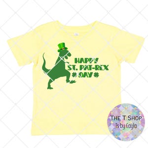 St. Patrick’s Day Shirt, Funny Kid Shirt, St. Pat-REX Day