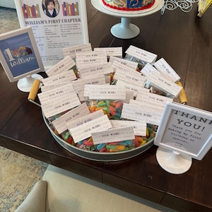 Book Worm Thank You, Chapter One Birthday Thank You, Storybook BabyShower Thank You, Gummy Worm Thank You image 2