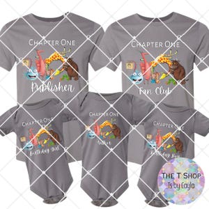 Chapter One Birthday TShirts, Birthday Boy T Shirt, Birthday Girl T Shirt, Family T Shirt, First Birthday T Shirt, One for the Books