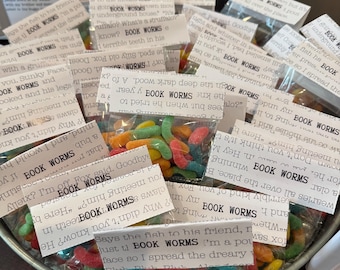 Book Worm Thank You PNG, Chapter One Birthday Thank You, Storybook BabyShower Thank You, Gummy Worm Thank You