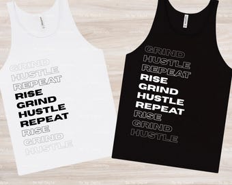 Gym Shirt, Gym PNG, Rise Grind Hustle Repeat, Commercial License