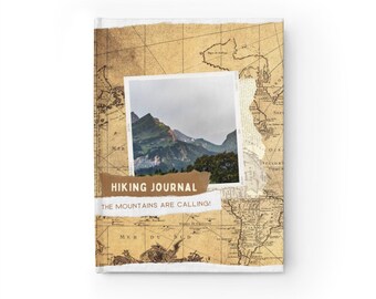 Hiking Notebook | Adventure Journal | Mountains Are Calling | Travel Notebook | Bound Lined Notebook | Hiking Accessories | Outdoorsy