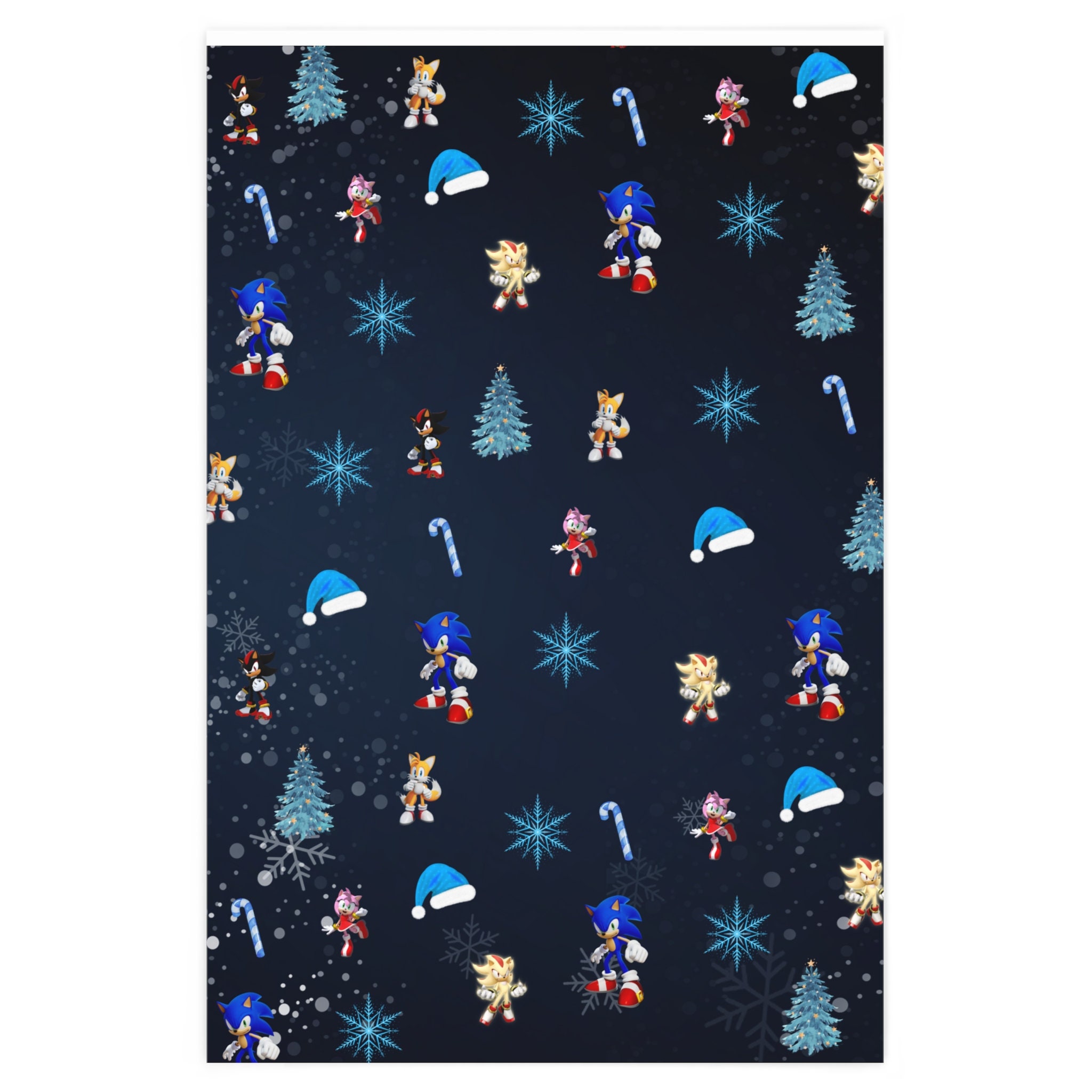 Christmas Sonic Wrapping Paper Sonic and Friends Sonic the Hedgehog Kids Christmas Wrapping
