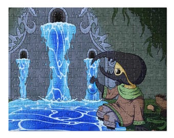 Hercules Beetle by the Fountain: Jigsaw puzzle