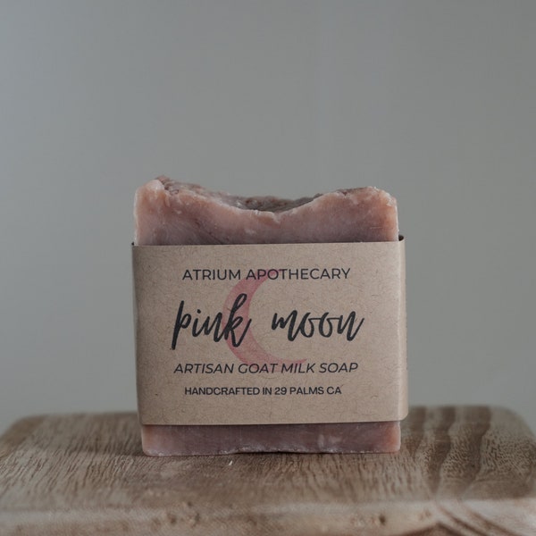 Pink Moon Handmade Artisan Soap | Goat Milk | Holiday Gift for her