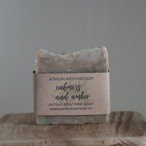 Oakmoss and Amber Artisan Handmade Soap |  Holiday Gift