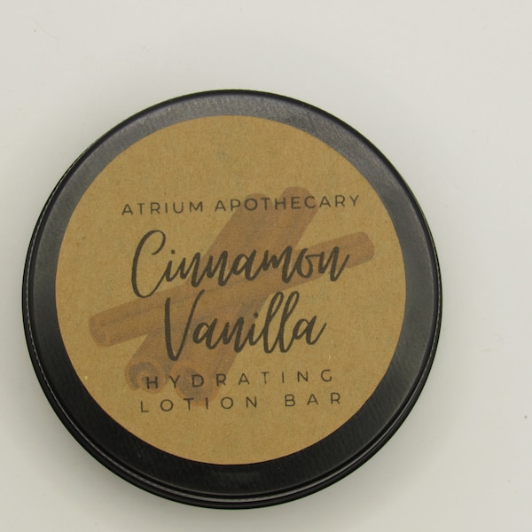 Cinnamon Vanilla Lotion Bar | Hydrating | Small 2oz Tin