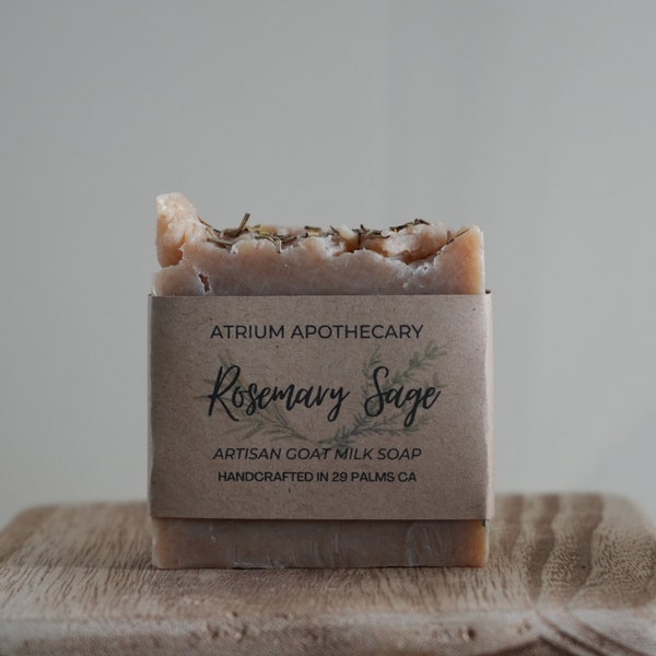 Rosemary Sage Artisan Handmade Soap | Goat Milk | Spa Scent