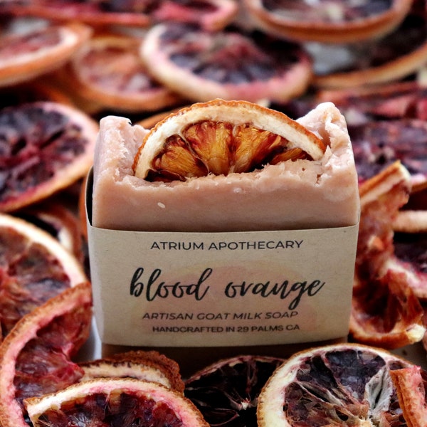 Blood Orange Soap Handmade Artisan Natural Soap | Holiday Gift | Goat Milk