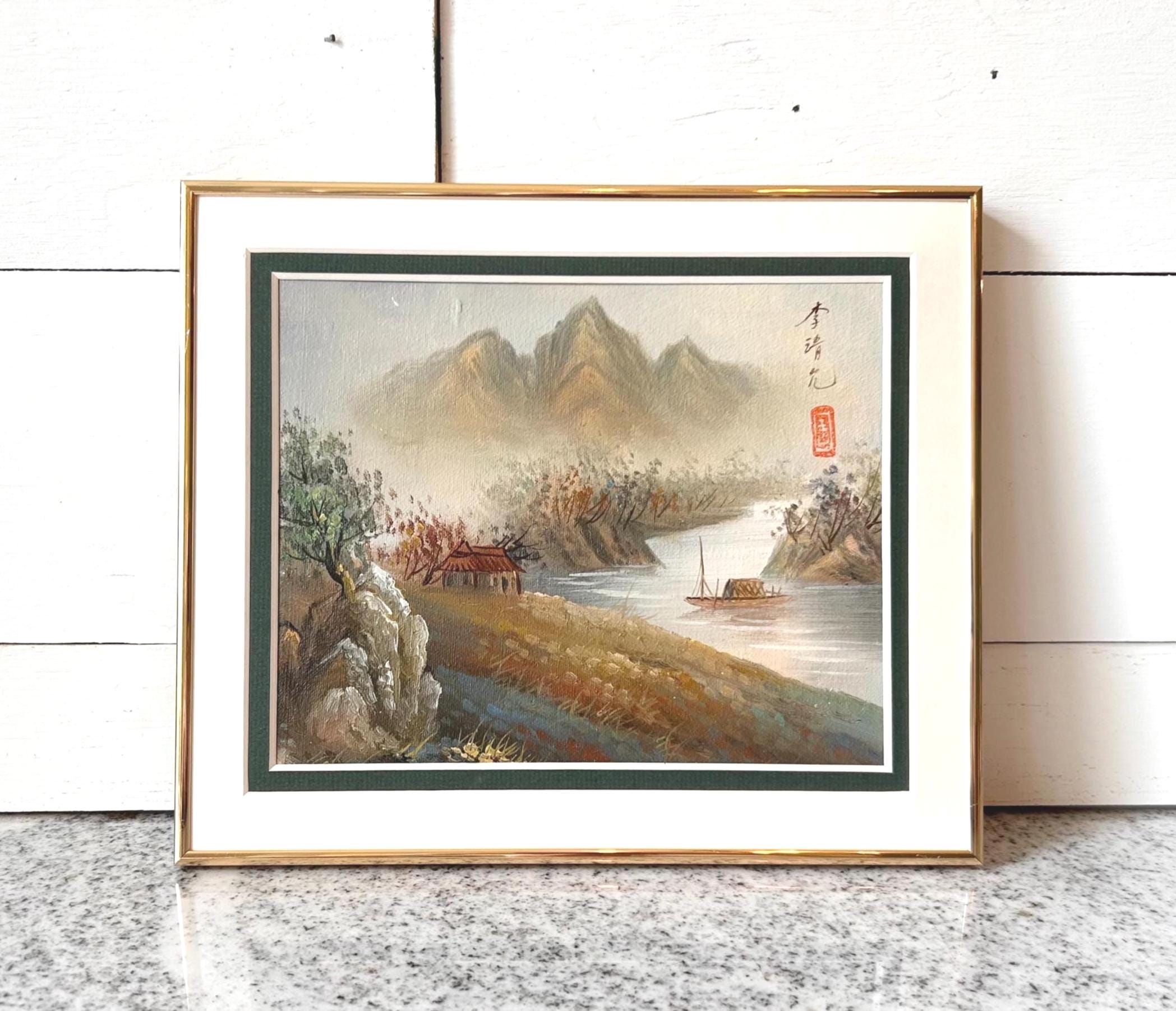 Vintage Oil Painting Original Asian - Etsy