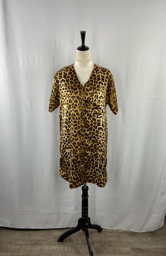 Vintage Vanity Fair Leopard Print Nightshirt, Luxu