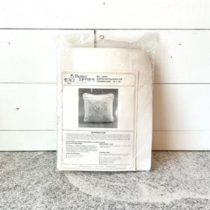 Vintage Better Homes & Gardens Needlepoint Kit, Sealed Winter Cattails Pillow DIY Craft, Rustic Farmhouse, Retro Needlepoint Supplies, 16x16