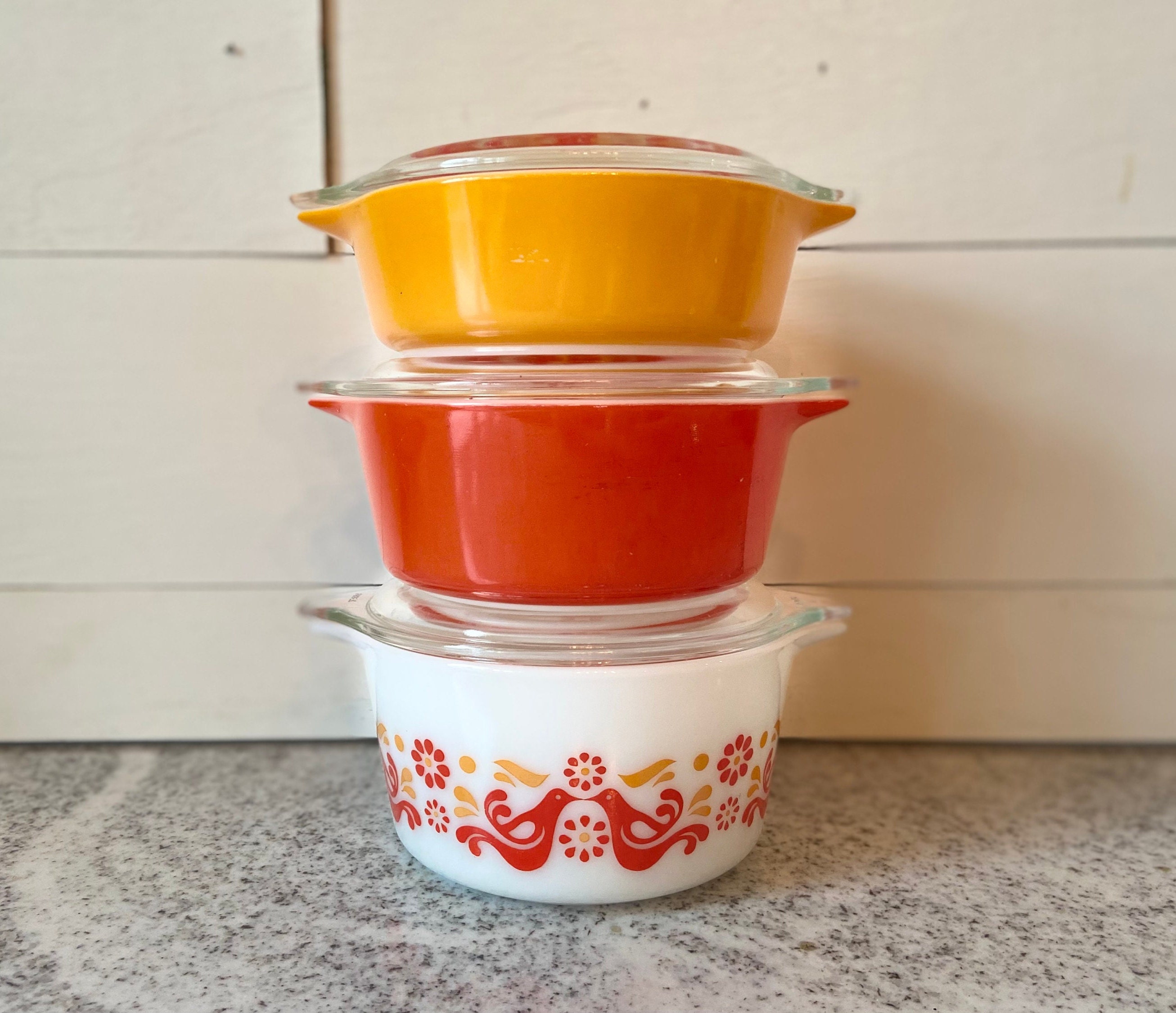 Pyrex 22pc Glass Food Storage Container Set Red/Orange