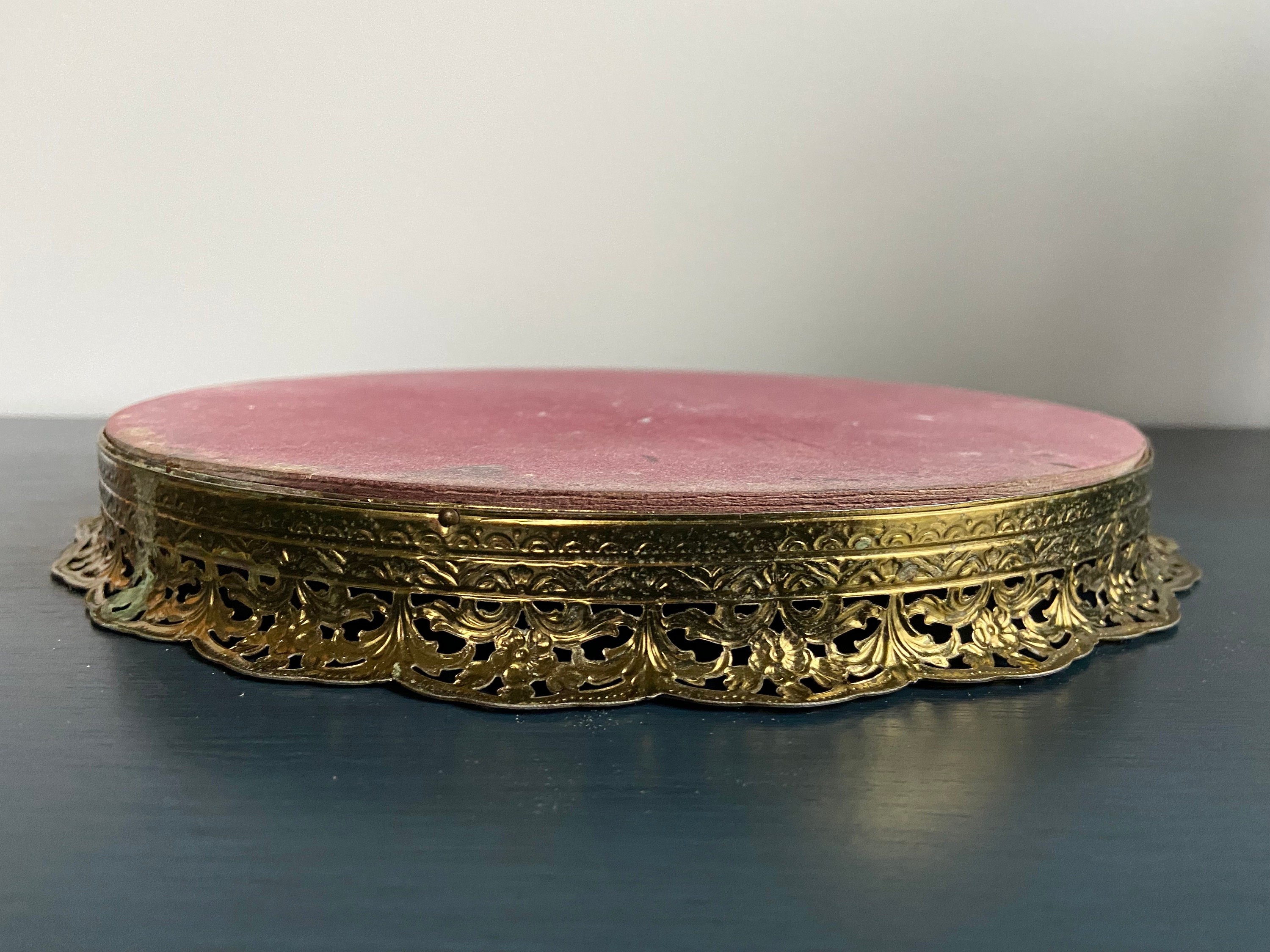 Vintage Mirror Tray Hollywood Regency Gold Filigree for Master Etsy