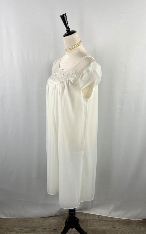 Vintage Chiffon Nightgown by Gaymode Size 36, Ivo… - image 6